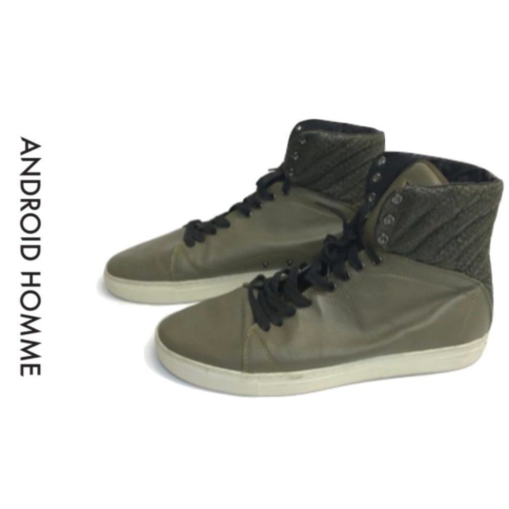 Green Android Homme Hightop Men's Shoes - 12